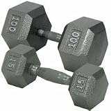 Champion Barbell 35 lbs. Solid Hex Dumbell with Ergo Grip