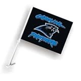 Carolina Panthers Car Flag (Black) Vibrant Colors & Features the Team Logo Sturdy Nylon