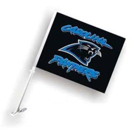 Caseys Distributing 2324598940 Carolina Panthers Car Flag- Black
