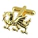 APS736 - Welsh Dragon Cufflinks -Gold Plated - nickel free