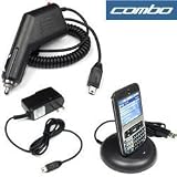 3-Piece Value Combo Pack Of HTC T-Mobile Excalibur / Dash / S620 PDA Smartphone Includes: Car Charger with IC Chip + Home Wall Travel Plug in Ac Charger + USB Docking Cradle Desktop Charger with Plug In AC Adapter