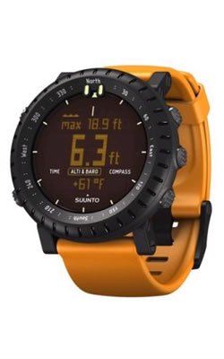 Suunto Core Wrist-Top Computer Watch with Altimeter, Barometer, Compass, and Depth Measurement (Black/Orange)