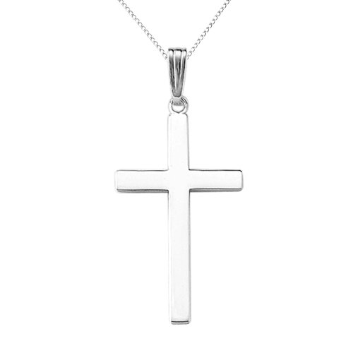 silver cross necklace