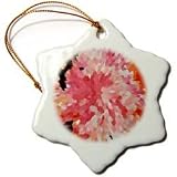 Blast Of Hot Pink - 3 Inch Snowflake Porcelain Ornament