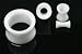 Double Flare White Plugs - 00g - Sold as Pair