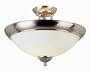 Contemporary / Modern Two Light Down Lighting Semi Flush Mount Ceiling Fixture from the Contemporary Collection