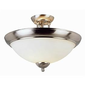Contemporary / Modern Two Light Down Lighting Semi Flush Mount Ceiling Fixture from the Contemporary Collection