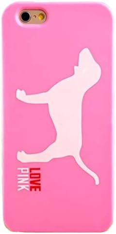 iPhone 6 Plus Case,iPhone 6S Plus Case,Hanjiekj fashionable Victoria's Secret puppy cover design Silicone Case for Apple iPhone 6 Plus/6S Plus 5.5 inch - Pink