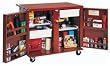 Jobox Rolling Work Bench With 2 Drawers, 2 Shelves & 4" Casters 675990