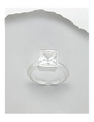 CZ Ring In 92.5 Sterling Silver