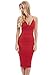 AX Paris Women's Deep V Front Elasticated Straps Midi Dress