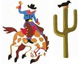 Buckaroo Wallpaper Cut Outs