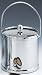 Kraftware 70092 Brushed Chrome 3 Qt Ice Bucket with Bale Handle and Metal Cover