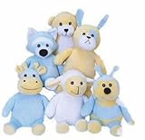 Fluffles Baby Stuffed Dog Toys 6pc Asst (Catalog Category: Dog / Dog Toys-fleece Plush)