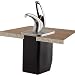 San Jamar P4100 Stainless Steel FrontLine Universal In-Counter Condiment System, 7-1/2" Width x 9-3/4" Height x 9-1/2" Depth, Metal Finish