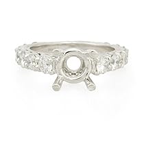 Diamond Platinum Antique Engagement Ring Setting