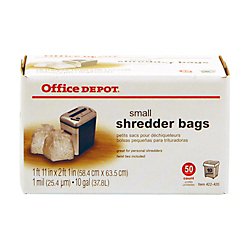 Office Depot Small Shredder Bags (50 Count) 10 Gallon On Sale