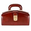 Pratesi Dark Brown Italian Calf Leather Mini Doctor Style Bag w/ Lighting