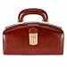 Pratesi Dark Brown Italian Calf Leather Mini Doctor Style Bag w/ Lighting