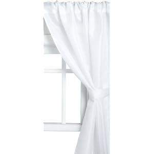 Carnation Home Fashions Fabric Bathroom Window Curtain