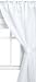Carnation Home Fashions Polyester Fabric Bathroom Window Curtain, White
