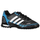 adidas Ezeiro II TRX TF Soccer Cleats (Little Kid/Big Kid),Black/White/Cyan,12 M US Little Kid