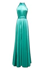 Satin/Silk Halter  Dress With a Sash 