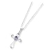 Jewelry : Sterling Silver Amethyst Cross Necklace with 18 inch Sterling Silver Chain