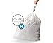 simplehuman Bulk Value Pack Code N Custom Fit Trash Can Liner 45-50 L / 12-13 Gallon, 200 Pack