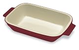 Cuisinart Chef's Classic Ceramic Bakeware 7-by-10-Inch Rectangular Deep Baker, Rich Red