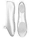 Split Sole White Satin Ballet Shoes