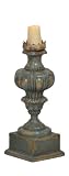 Farmhouse Chic Carved Candle Stand