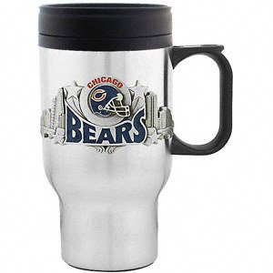 Chicago Bears Stainless Steel & Pewter Travel Mug