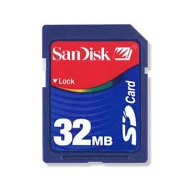 Click here to buy SanDisk 32MB SD Secure Digital Flash Memory Card. NOTE: NOT 32GB.