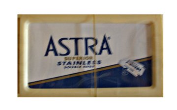 Astra Blue Superior Stainless Double Edge Razor Blade - 50 Ct