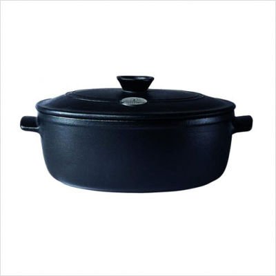 Emile Henry Flame Top 6.3 qt. Oval Dutch Oven - Black 714560