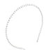 Uxcell Beads Faux Pearls Embellished Slim Girls Headband Hair Hoop, White, 0.03 Pound