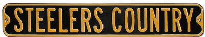 Pittsburgh Steelers "Steelers Country" 6" x 36" NFL Football Street Sign