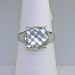 10MM Cushion Cut Natural Green Amethyst Ring In Sterling Silver 3CTW
