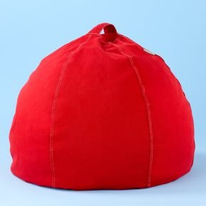 Kids Bean Bags & Floor Cushions: Kids Red Cotton Beanbag Chair, Red Beanbag Chair includes Cover and Insert