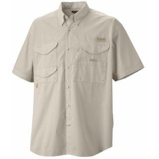 Columbia Mens Bonehead Short Sleeve Shirt Tall,Fossil,LT