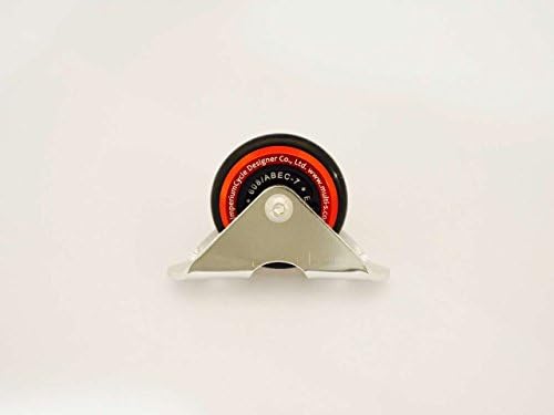 Newly Re-designed Multi-S Mudguard Wheel for Brompton Folding Bicycles (Wheel: Red, Base: Silver)