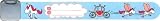 Infoband Wrist Band for Kids - Unicorns - Light Blue