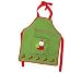 Santa Claus & Reindeer Ho Ho Ho Children's Christmas Green & Red Apron