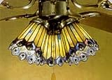 4W Jeweled Peacock Fanlite Shade