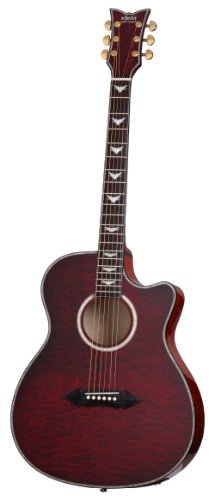 Schecter Omen Extreme 6-String Acoustic-Electric Guitar, Black Cherry On Sale
