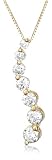 14k Yellow Gold Journey Curve Pendant (3/4 cttw, H-I Color, I1 Clarity)