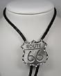 Diamondcut Pewter Route 66 Bolo Tie