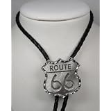 Diamondcut Pewter Route 66 Bolo Tie by LadyM Buckles, U.S. Buckle