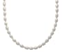 Sterling Silver 9-10mm Cultured Freshwater Pearl Necklace 36"
